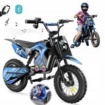 Vaikiškas elektrinis mini krosinis motociklas, 500 W, dideli ratai, su Bluetooth, 5–14 metų vaikams