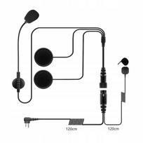 Ausinės su mikrofonu šalmo naudotojams, M tipo jungtis, tinka MOTOROLA, YAESU, HYT radijo stotelėms