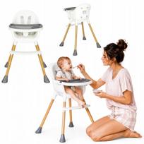 Vaikiška maitinimo kėdutė Ecotoys 2in1, balta