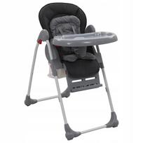 Aukšta kėdutė vaikui, reguliuojama, sulankstoma, pilka, 5 diržai, 3 padėtys, iki 15 kg