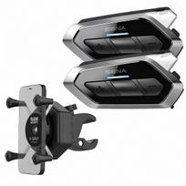 Dviejų naudojimo interkomas SENA 50R-02D su Harman Kardon garsu ir telefono laikikliu