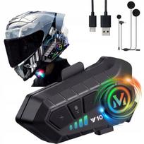Motociklininko šalmas su Bluetooth ausinėmis ir mikrofonu