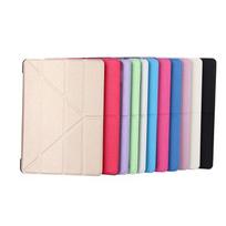 For iPad 9.7 2017 leather case, silk pattern Transformer bracket, flat protective case, transparent back case. ipad 9.7 2017 version juoda