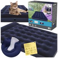 Pripučiamas dvigulės veliūrinis čiužinys su pompa 191 x 137 x 28 cm Bestway 67225