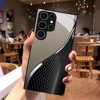 Kūrybiškas šaunus stiklinis telefono dėklas, skirtas Samsung Galaxy S26 S25 S24 S22 S23 Ultra S21 S20 Plus 5G, matinis neslystantis pilnas dangtelis Galaxy S26 black