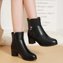 NAUJI Madingi Minkštos Odos Moteriški Ankle Boots Aukštakulniai Batai Su Užtrauktuku Šilti Vilnoniai Žieminiai Batai Moterims Papildomo Dydžio 35-41 35 beige