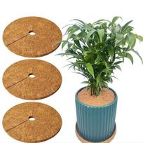20/25/30/35cm 3PCS Natural Coco Coir Fiber Tree Mulch Ring Protector Organic Mat for Indoor Outdoor Disc Plant Cover Flower Pot (as the picture,Diameter 20CM)
