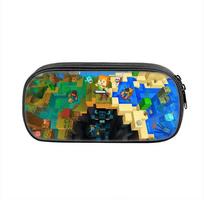 Minecraft Legends Single Layer Pencil Pouch With Polyester Construction For Teens And Gift Style 15 blue