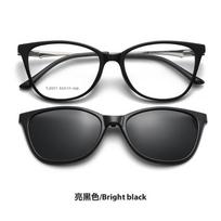 Magnetic Clip Glasses Woman Myopia Glasses Optical Prescription Lenses Anti Glare Driving Eyewear TR90 Polarized Sunglasses Original Lenses gray