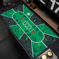 Texas Poker Mat Thick Rubber Tablecloth Nonslip Game Layout Mat Tabletop Holdem Mats For Home Entertainment Board Game Rooms 30cmx60cm(11.8x23.6inch) green