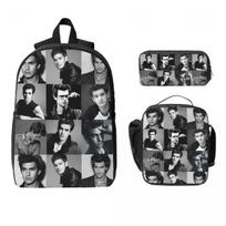 Andrew Garfield Kids Backpack Lunch Box Pencil Boxes for Boys Girls Kindergarten Backpacks Schoolbag Bookbag Set gray