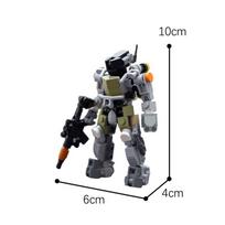 LEQUMOC Kūrybingas Merginos Robotas Mobilusis Šarvuotas Kostiumas Mergaitė Mecha Šarvai Mech Modelis Statybinės Detalės Plytos Žaislai Dovanoms gray
