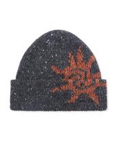 GLACK Gc070 Sunflare Heathered Knit Beanie (Black) F