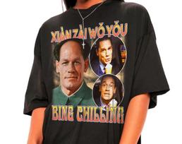 Juokingi John Cena marškinėliai - Mao Zedong, Bing Chillin marškinėliai, Amerikiečių imtynininko T-shirt 150 brown