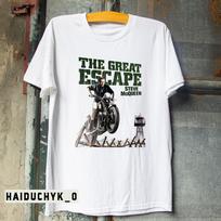 Steve McQueen Didysis pabėgimas Unisex juodi marškinėliai S-5XL XXXXL black