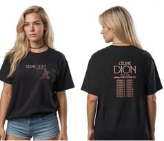 2026 Summer New Celine Dion Paris 2026 Fan Tour Gift T-shirt Men Women Fashion Men's T-shirt Pop mus XXL