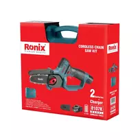 Akumuliatorinis grandininis pjūklas Ronix 8107K – 12 V, 2 akumuliatoriai