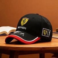 Siuvinėti ženkleliai Beisbolo kepuraitė Vyrams Moterims Kepurė Saulės Lauko Vasaros Sportinės Kepurės Reguliuojama Dėl Ferrari 458 488 599 612 FF F12 Roma black