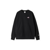 Nike Siuvinėtas Mažas Logotipas Apvaliu Kaklu Džemperis Vyriški Viršutiniai Drabužiai Juodas FZ5203-010 L black