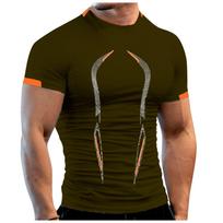 Men's Athletic Compression T-Shirt, Short Sleeve, Quick-Dry, Breathable, Red, for Sports & Fitness, Size Options XXL black