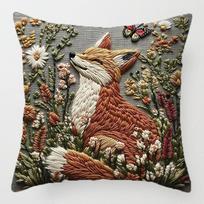 1PC Vibrant Bohemian Style Short Plush Pillow Cover 45x45cm Doggy Imitation Embroidered Pillowcase (Pillow Insert Not Included) MIT 45*45cm-1pc gray