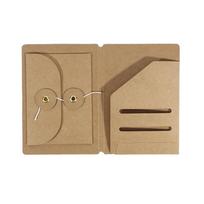 Traveler Notebook Kraft Paper Folder Standard Portable Passport Business Card Receipt Storage Envelope brown
