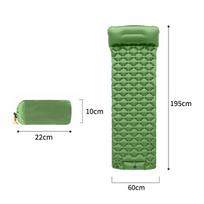 Outdoor Camping Inflatable Mattress Sleeping Pad With Pillows Ultralight Air Mat Built In Inflator Pump Hiking beige