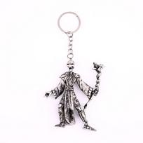 Gift Horror Cool Skull Skeleton Pendant Skull Keyring Skeleton Skull Key Rings Cranial Keychain E white