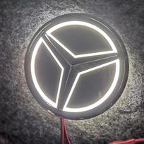 9,5 cm automobilio galinės bagažinės emblema ABS LED ženkliuko šviesos priedai Mercedes Benz S350 S300L S A B C E klasės GLA GLK ML GL GLC GLE LF4 gray