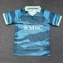 Napoli Fan Edition Away Soccer Jersey Short Sleeve Mens Bamboo Fiber Football Shirt Fall Winter L