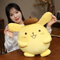 40-50cm Animacinis Pom Pom Purin Kimštinis Pliušinis Žaislas Miela Pagalvė Dovana Vaikams Super Minkštas Pom Pom Purin Pliušinis Lėlė Kambario Dekoracija 40cm gray