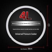 Universal Electric Pressure Cooker Silicone Sealing Ring for 4L/5L/6L High-Pressure Cooker black