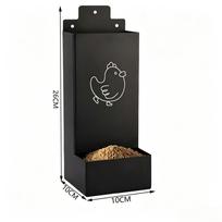 Outdoor Metal Chicken Gravity Feeder - Automatic Hanging Courtyard Granule Dispenser brown