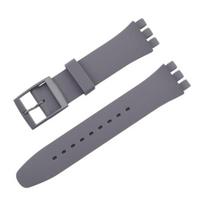 20mm Watch Belt Soft Silicone Smart Sweat-proof Breathable Wristwatch Strap Replacement for Swatch 20mm juoda