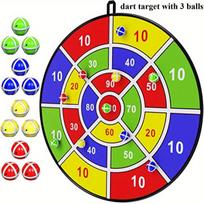 Kids Dart Board Set - Indoor/Outdoor Fun Party Game For 3-12 Year Old Boys & Girls - Perfect Birthday Gift blue