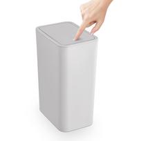 10L Small Trash Can with lid,Garbage Can Slim Trash Bin Waste Basket for Bathroom,Kitchen,Bedroom,Living Room,Office,Laundry 10L white