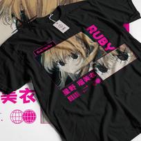 Oshi No Ko Ruby Ai Hoshino T-shirt Kawaii Funny Anime Manga Waifu Shirt All Size S gray