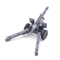 Military Series USA Battle Gun Cannon Building Blocks WW2 German Anti-aircraft Rocket Army Soldier Figures Bricks Kids Toys žalia