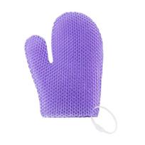 Honeycomb Exfoliating Glove for Face and Body Deep Cleansing Quick Dry TPU Shower Mitt Men Women Spa Bath Tools violetinė
