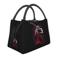 Manga Kimono Inuyasha Sesshomaru Insulated Lunch Bag for Women Picnic Storage Food Boxes Container Cooler Thermal Lunch Box Tote One Size black