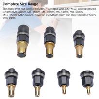 Rivet Nut Tool Set M12 M10 M8 M6 M5 M4 M3 Multifunctional Hand Rivet Nut Tool Kit for Furniture white
