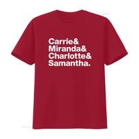 Sex And The City Names T Shirt Carrie Miranda Charlotte Saunisextha Ampersand Helvetica List Wrdmrk Vintage Slightly S brown