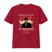 Enrique Iglesias 28th Anniversary 1995 2023 Signed Design Cotton Black T Shirt All Sizes Vintage Soft Homme Streetwear S black