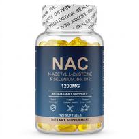 NAC 1200mg with Selenium, B6 & B12 – Immune & Liver Support, 120 Softgels 1pack
