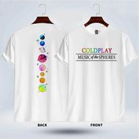 Coldplay T-shirt - Music of the spheres Unisex T-Shirt Full XXXXL white