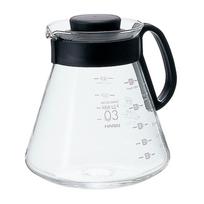 HARIO V60 Kavos serveris 800ml, 2-6 puodeliai, Juodas, Karščiui atsparus stiklas, Pagaminta Japonijoje XVD-80B black