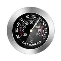 Automobilio temperatūros/drėgmės matuoklis Testeris-Indikatorius Ciferblato tipo Mini Mechaninis Metalo Analoginis Termometras / Higrometras black