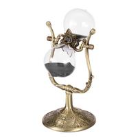Hourglass Timer 30 Minutes Sand Clock Timer Vintage Metal Sand Watch Antique Glass Sandglass with White Sand Decorative Hour gray