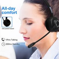 Headset with Microphone, Noise Cancelling Mic, Hands- Headphones for PC Laptop Call Center A