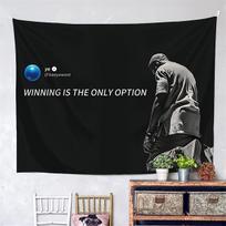 Kanye West Winning Is The Only Option Tapestry  Motivational Tweet Design for HipHop Fans  Bedroom Wall Decor 74x94cm(29x37in) gray
